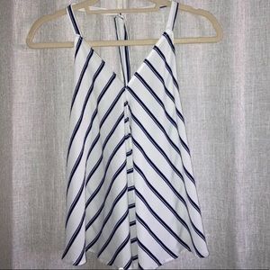 Striped Flowy Tank Top